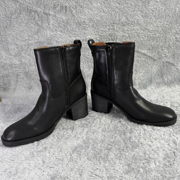 Zodiac Claret Ankle Boots Chelsea Booties Women's 6.5 Black Vegan Leather - Picture 5 of 10